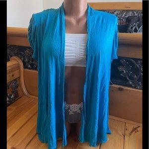 Blue short sleeve Cardigan